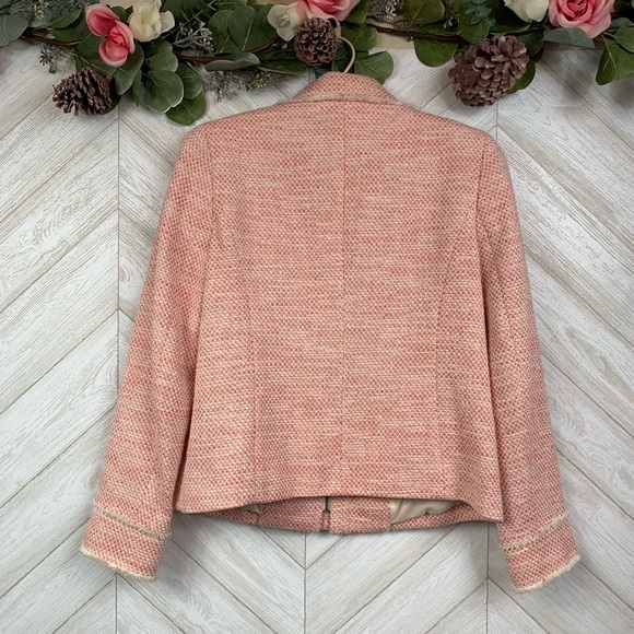 J. Jill Pink Tweed Blazer Jacket XS Petite - Picture 2 of 8